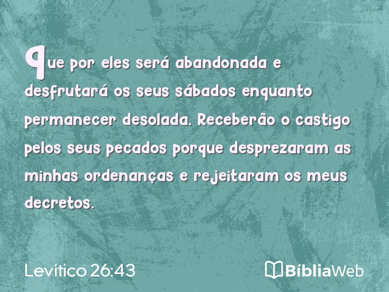 Levítico 26:43 em imagem para compartilhar