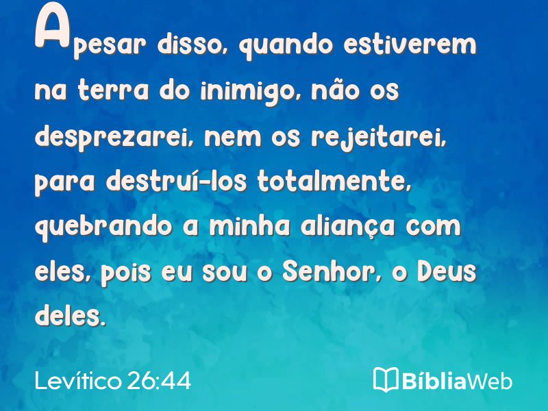 Levítico 26:44 em imagem para compartilhar
