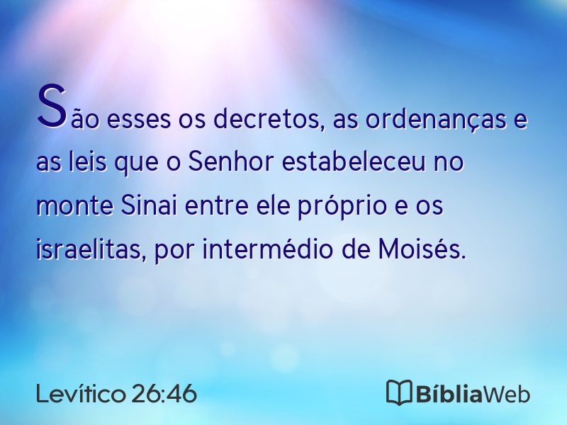 Levítico 26:46 em imagem para compartilhar