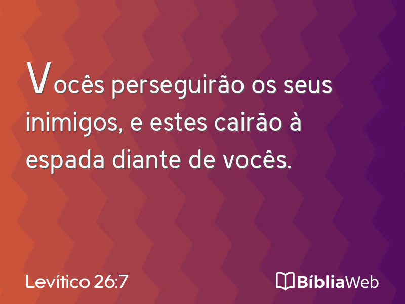 Levítico 26:7 em imagem para compartilhar