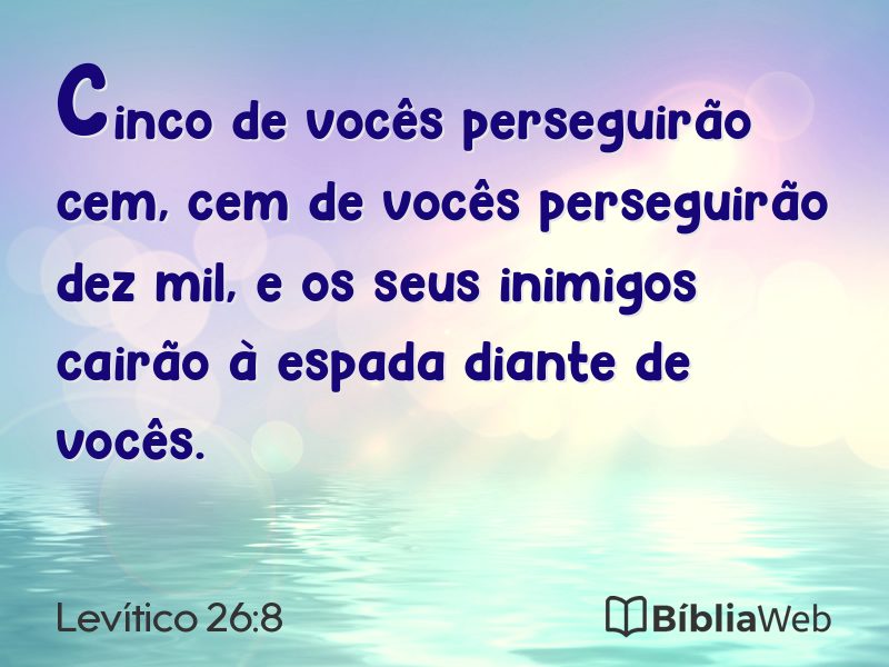 Levítico 26:8 em imagem para compartilhar