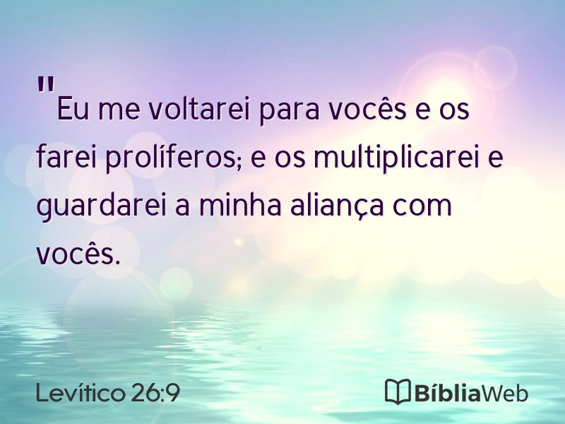 Levítico 26:9 em imagem para compartilhar