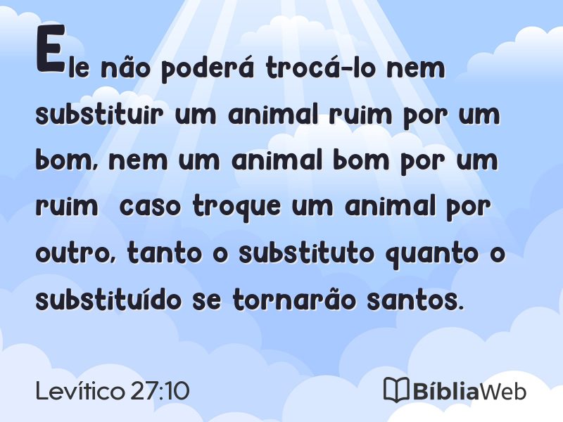 Levítico 27:10 em imagem para compartilhar