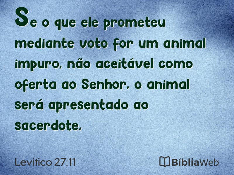 Levítico 27:11 em imagem para compartilhar