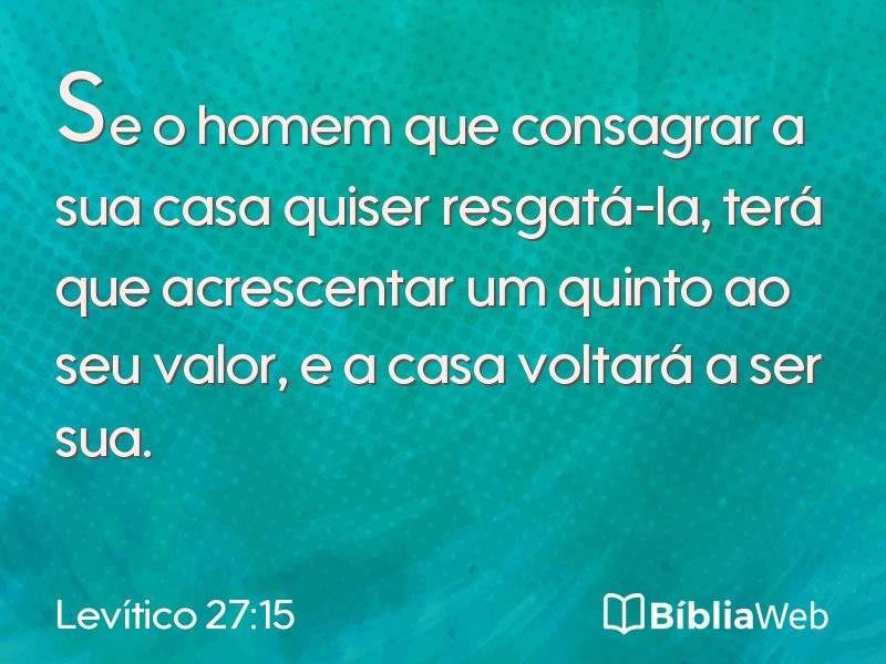 Levítico 27:15 em imagem para compartilhar