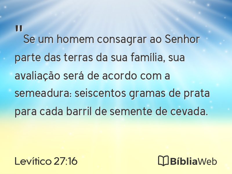 Levítico 27:16 em imagem para compartilhar