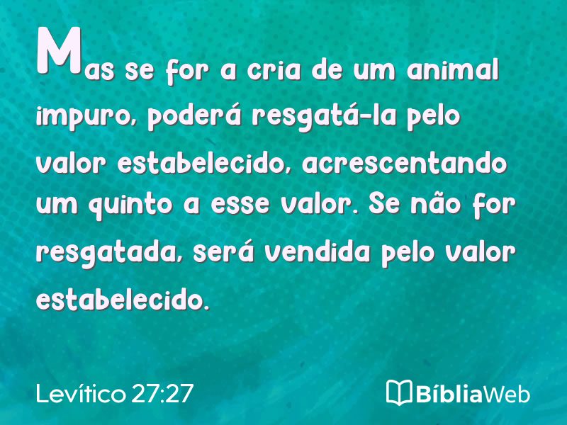 Levítico 27:27 em imagem para compartilhar