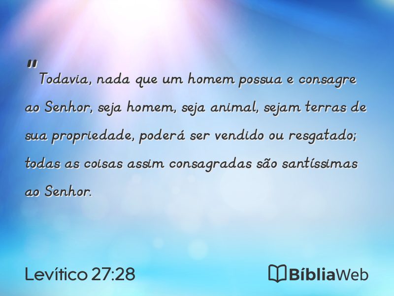 Levítico 27:28 em imagem para compartilhar