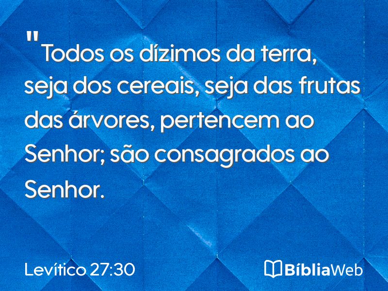 Levítico 27:30 em imagem para compartilhar