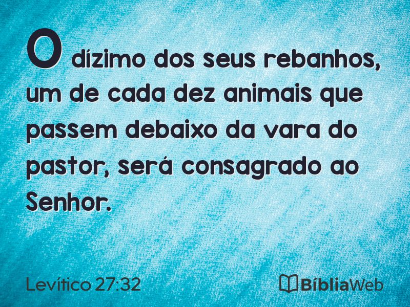 Levítico 27:32 em imagem para compartilhar