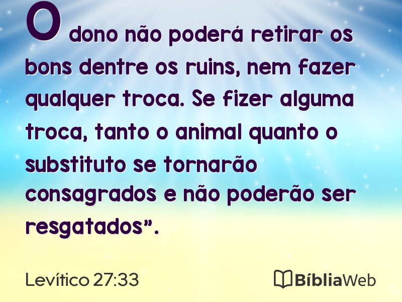 Levítico 27:33 em imagem para compartilhar