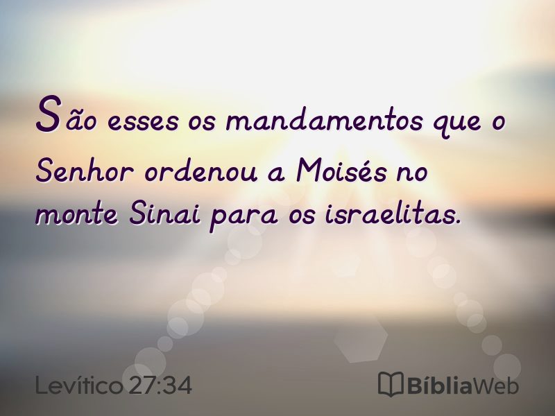 Levítico 27:34 em imagem para compartilhar