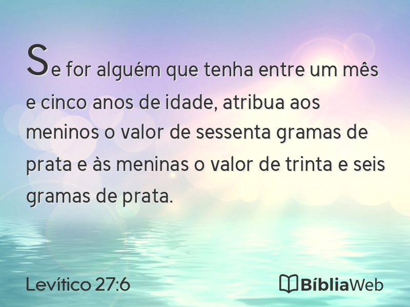 Levítico 27:6 em imagem para compartilhar