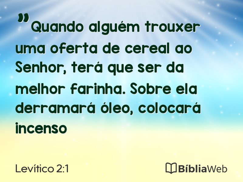 Levítico 2:1 em imagem para compartilhar