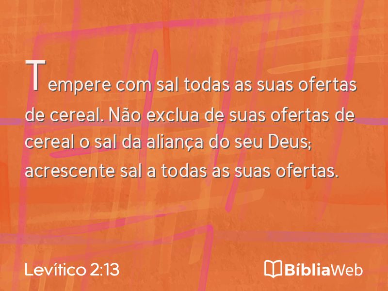 Levítico 2:13 em imagem para compartilhar