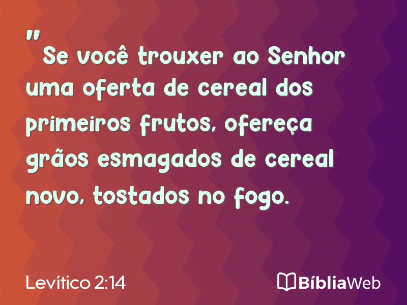 Levítico 2:14 em imagem para compartilhar
