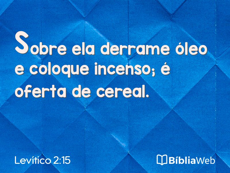 Levítico 2:15 em imagem para compartilhar