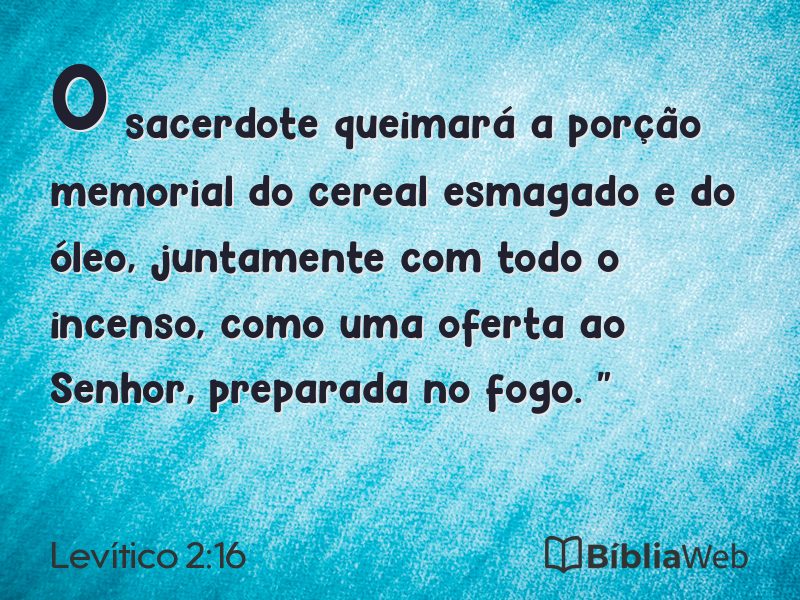 Levítico 2:16 em imagem para compartilhar