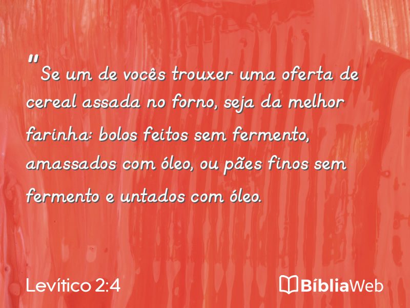 Levítico 2:4 em imagem para compartilhar