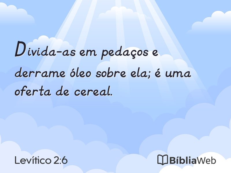 Levítico 2:6 em imagem para compartilhar