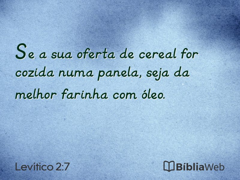 Levítico 2:7 em imagem para compartilhar
