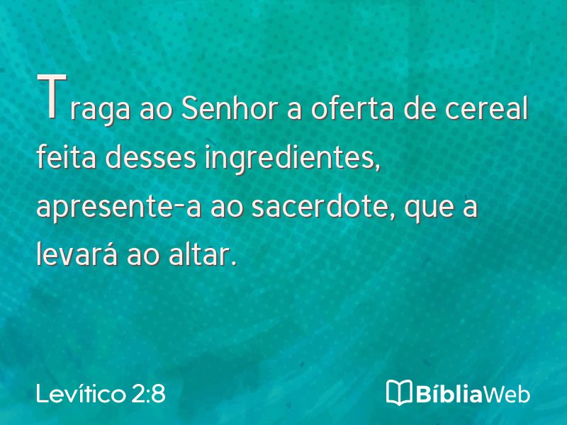 Levítico 2:8 em imagem para compartilhar