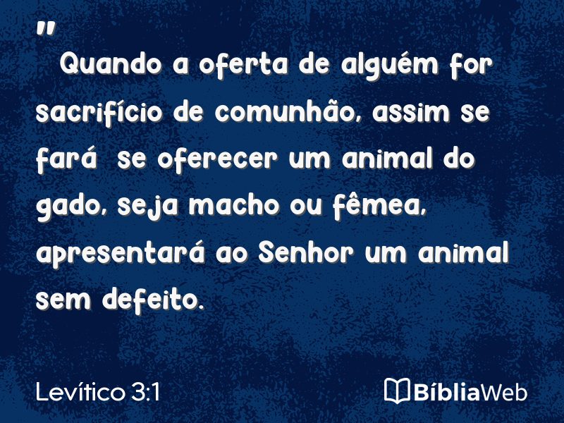 Levítico 3:1 em imagem para compartilhar