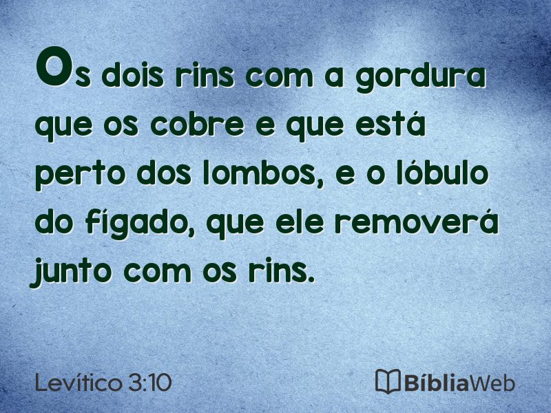 Levítico 3:10 em imagem para compartilhar