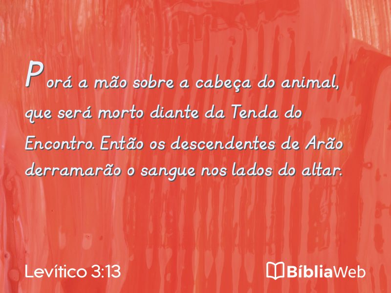 Levítico 3:13 em imagem para compartilhar