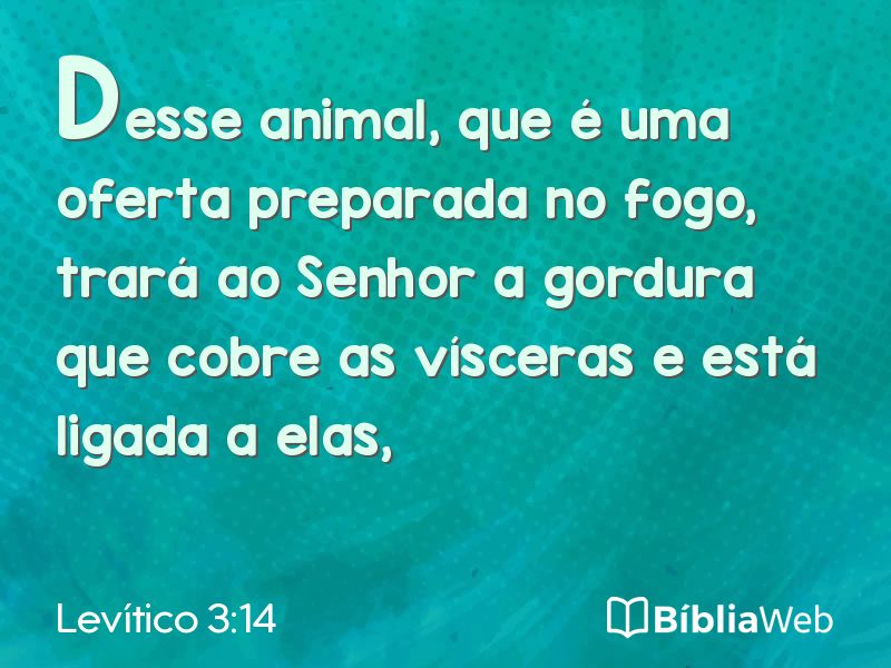 Levítico 3:14 em imagem para compartilhar