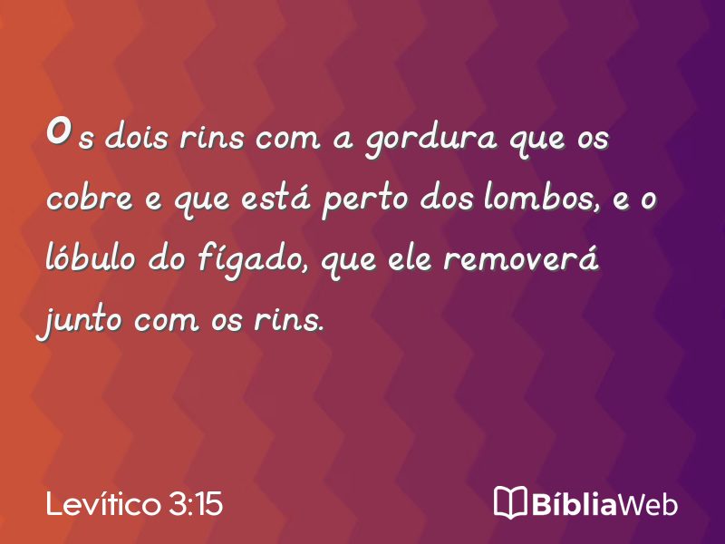 Levítico 3:15 em imagem para compartilhar