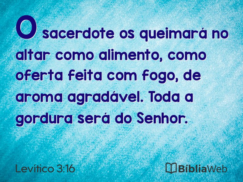 Levítico 3:16 em imagem para compartilhar