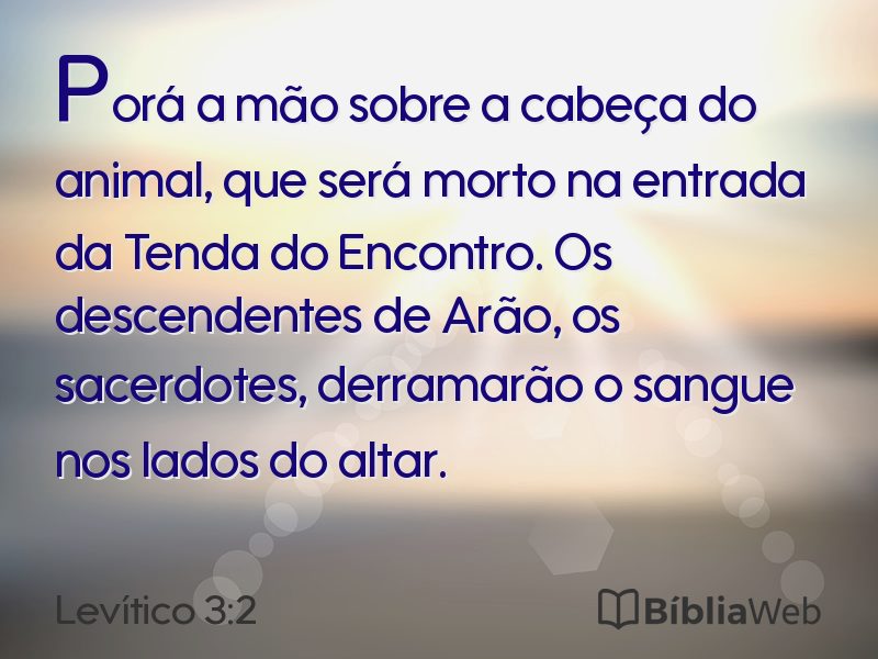 Levítico 3:2 em imagem para compartilhar