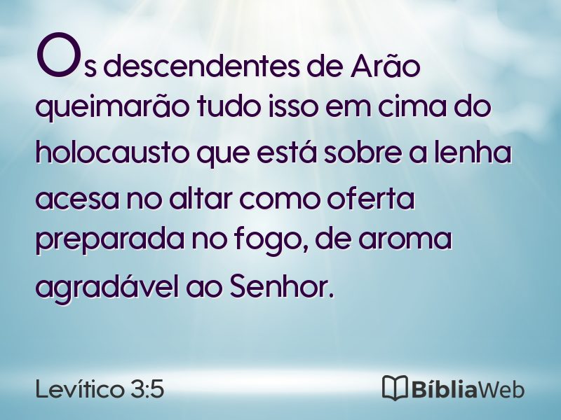 Levítico 3:5 em imagem para compartilhar