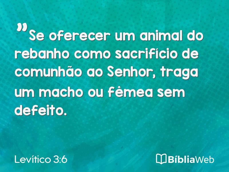 Levítico 3:6 em imagem para compartilhar