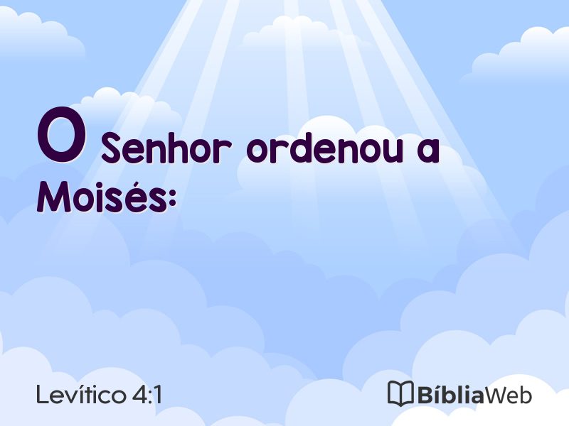 Levítico 4:1 em imagem para compartilhar