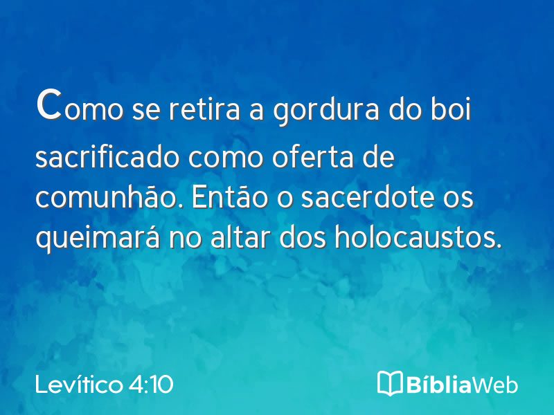 Levítico 4:10 em imagem para compartilhar