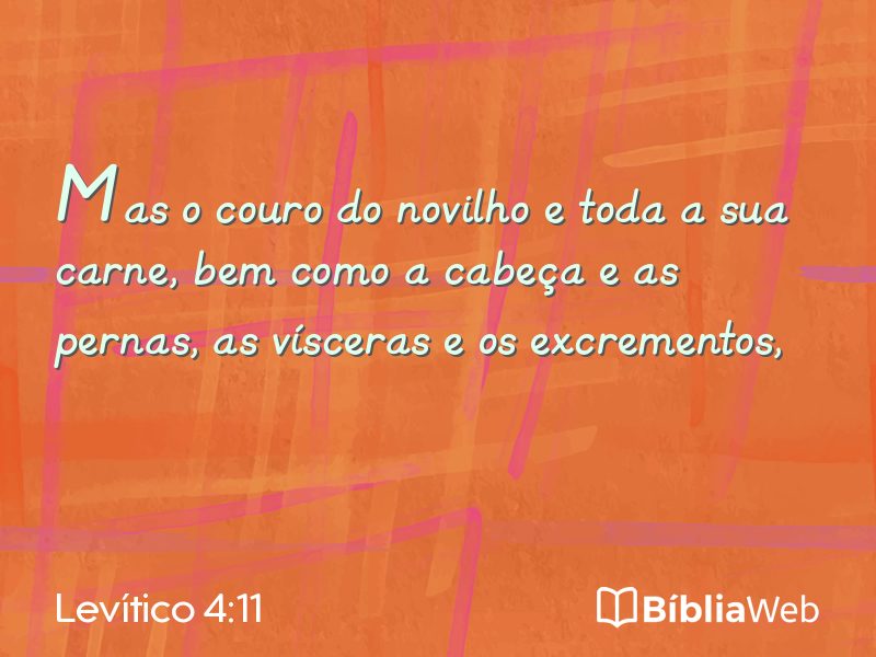 Levítico 4:11 em imagem para compartilhar