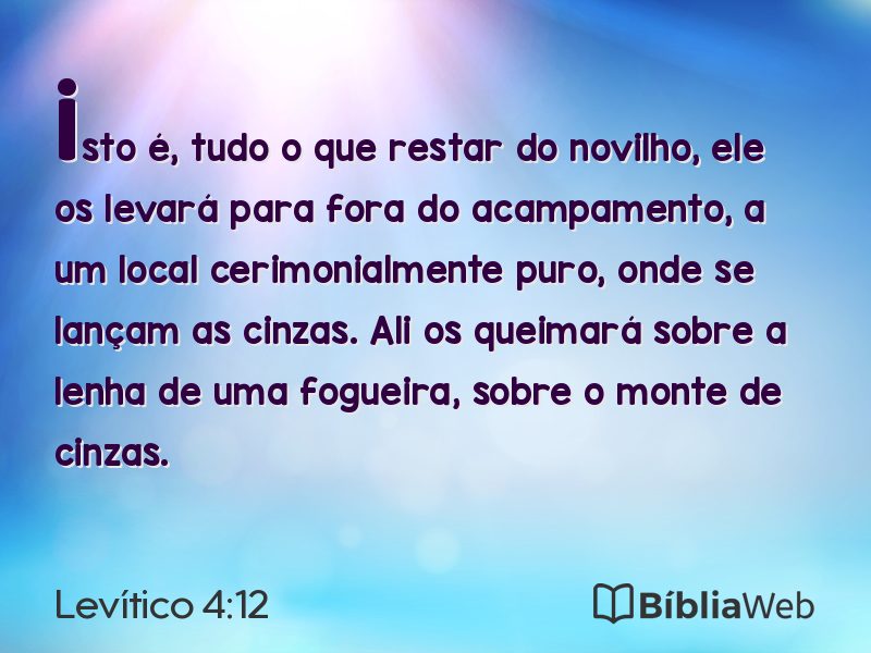 Levítico 4:12 em imagem para compartilhar