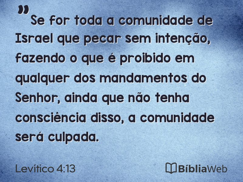 Levítico 4:13 em imagem para compartilhar