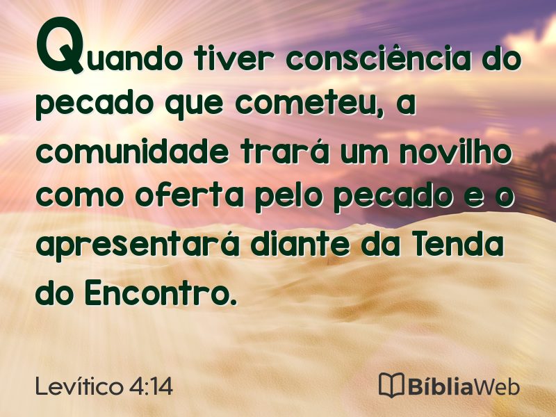 Levítico 4:14 em imagem para compartilhar