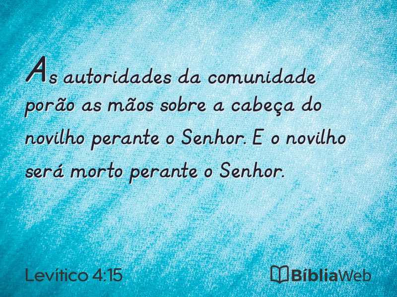 Levítico 4:15 em imagem para compartilhar