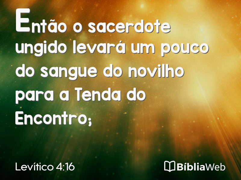 Levítico 4:16 em imagem para compartilhar