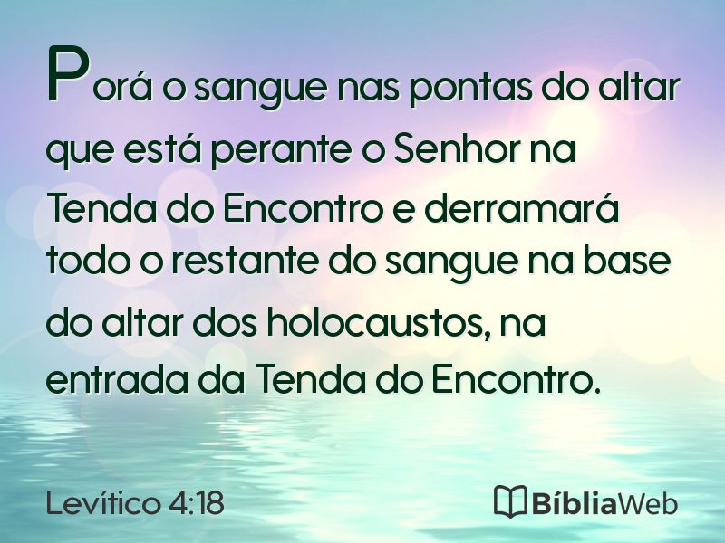 Levítico 4:18 em imagem para compartilhar