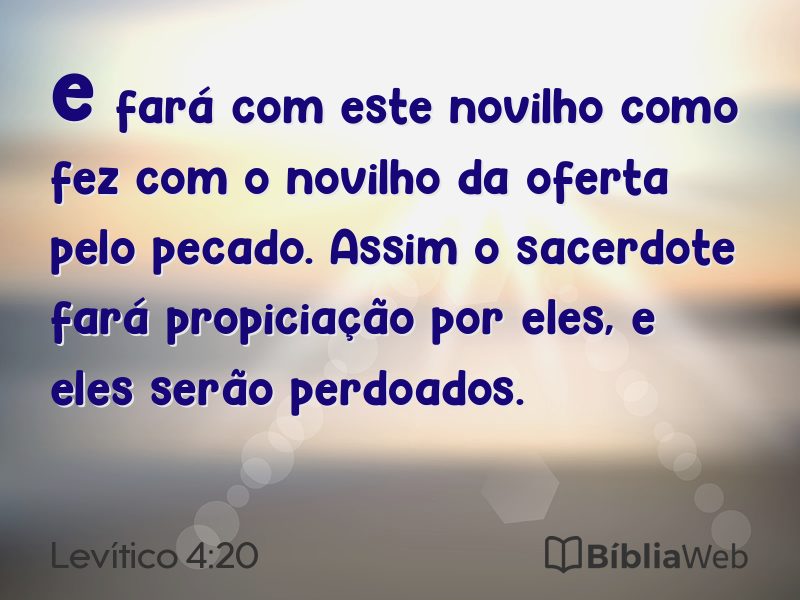 Levítico 4:20 em imagem para compartilhar