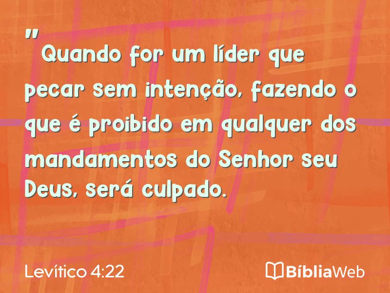 Levítico 4:22 em imagem para compartilhar