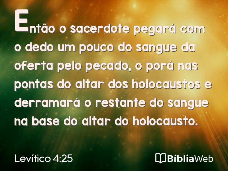 Levítico 4:25 em imagem para compartilhar