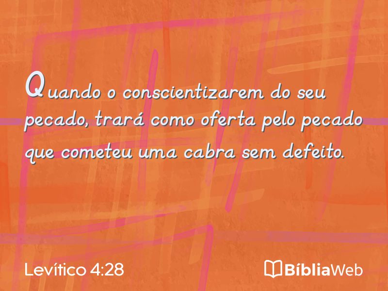 Levítico 4:28 em imagem para compartilhar