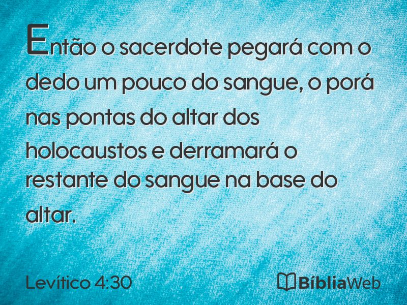 Levítico 4:30 em imagem para compartilhar