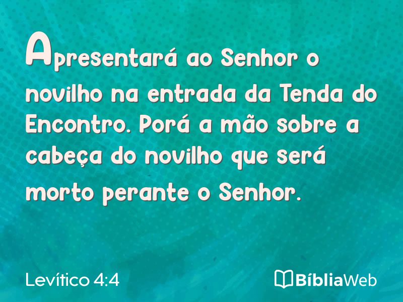 Levítico 4:4 em imagem para compartilhar